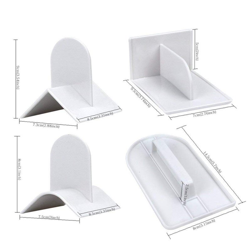 SUNKOOL 4pcs Fondant Icing Smoother Polisher for Cake Decoration Sugarcraft Scraper Paddle Tool - Image 2